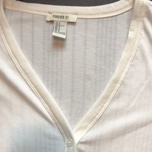 Forever 21 Tops - White long sleeve bodysuit Forever 21 Tops - White long sleeve bodysuit
